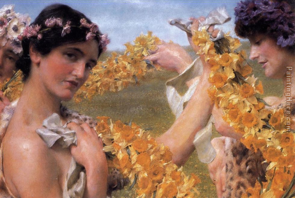 Sir Lawrence Alma-Tadema When Flowers Return